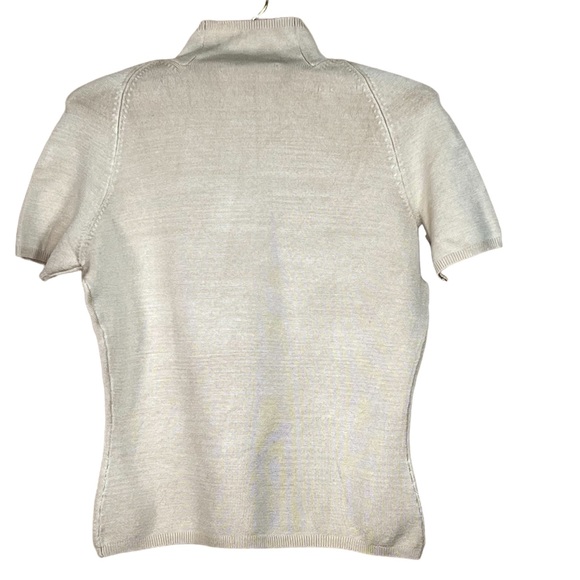 EMANUEL Emanuel Ungaro Petite Silk Blend Funnel Neck Pullovet Sweater Size P - Picture 3 of 8